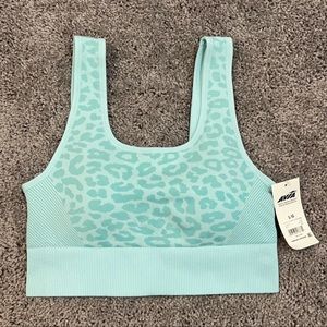 NWT lightly padded blue sports bra